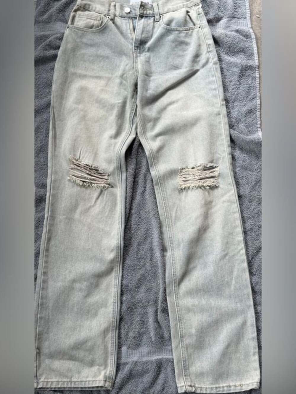 Fashion Nova Light Gray Denim Jeans